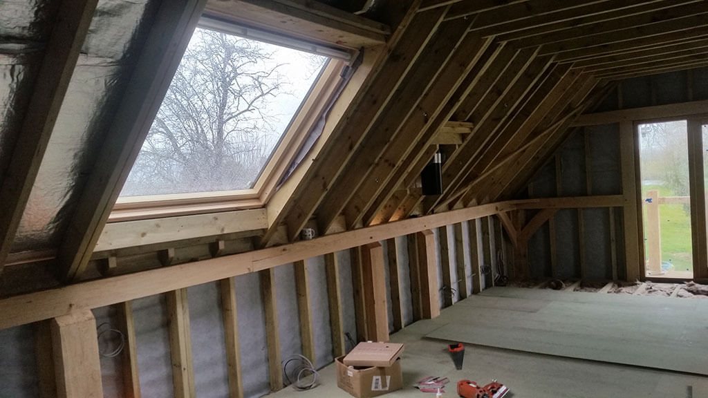 Fitted joinery inside a converted barn
