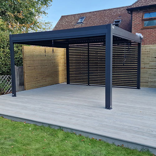 Millboard Decking And Modern Pergola Kennington Ashford