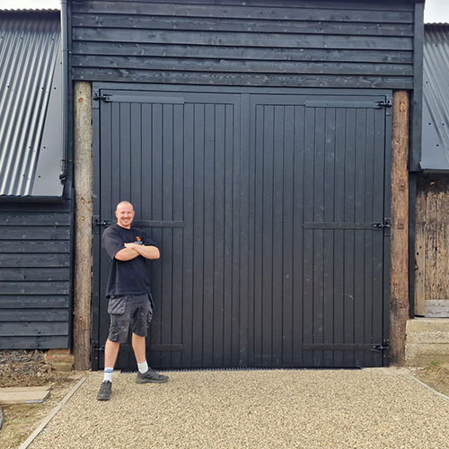 Double Doors Constructed For Barn Restoration
