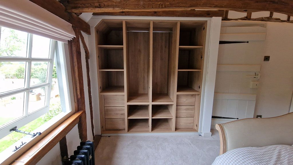 Built-in wardrobe and fitted storage in a Kent home